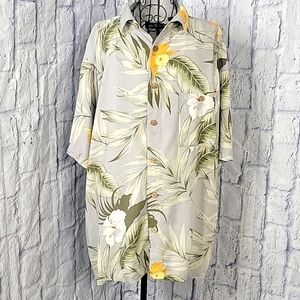 PURITAN Floral Men's Hawaiian Short Sleeve Shirt Large